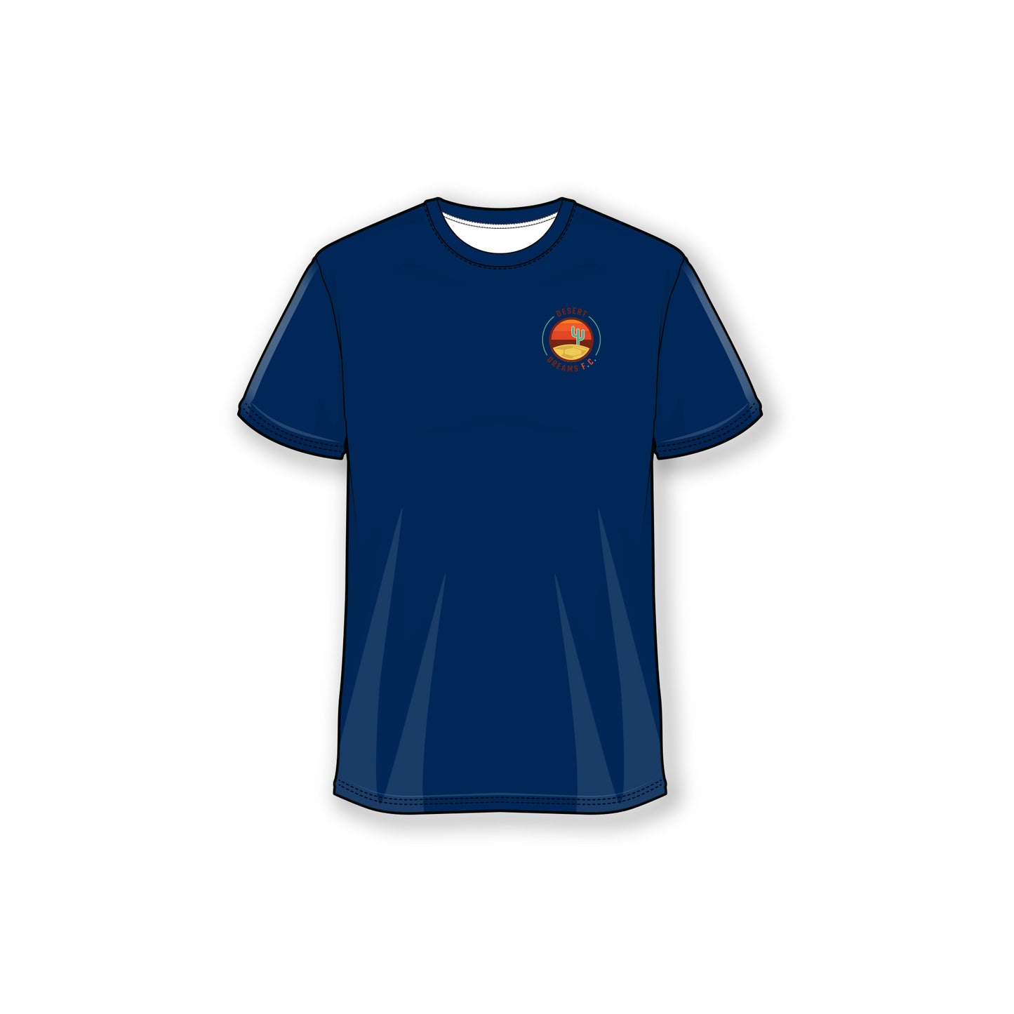 Desert Dreams FC Navy Crest Logo Tee