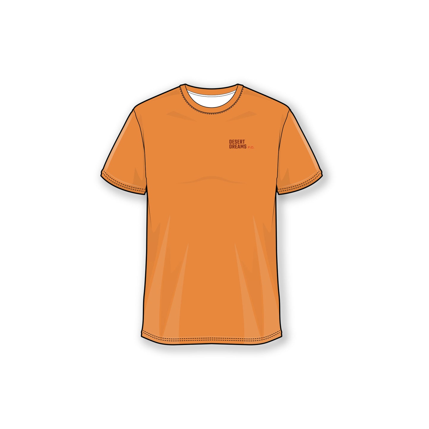 Desert Dreams FC Orange Deconstructed Logo Tee