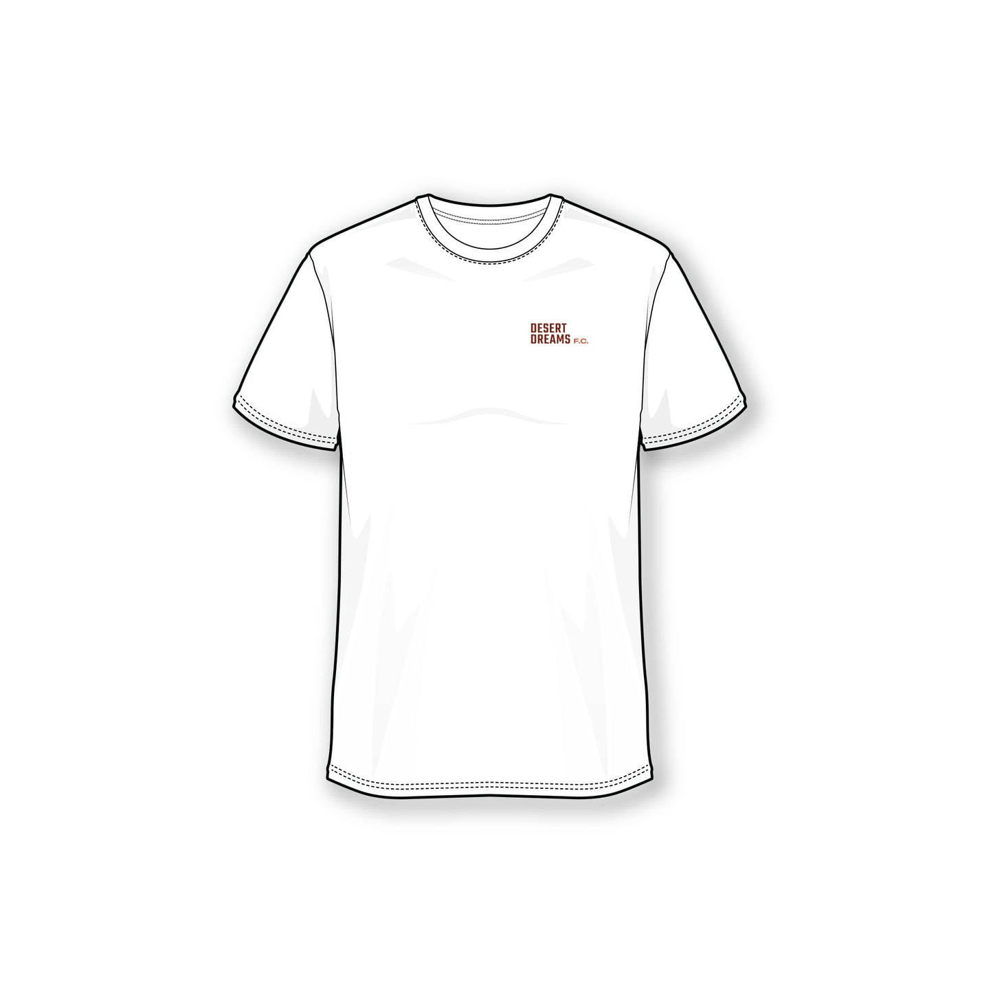 Desert Dreams FC White Deconstructed Logo Tee