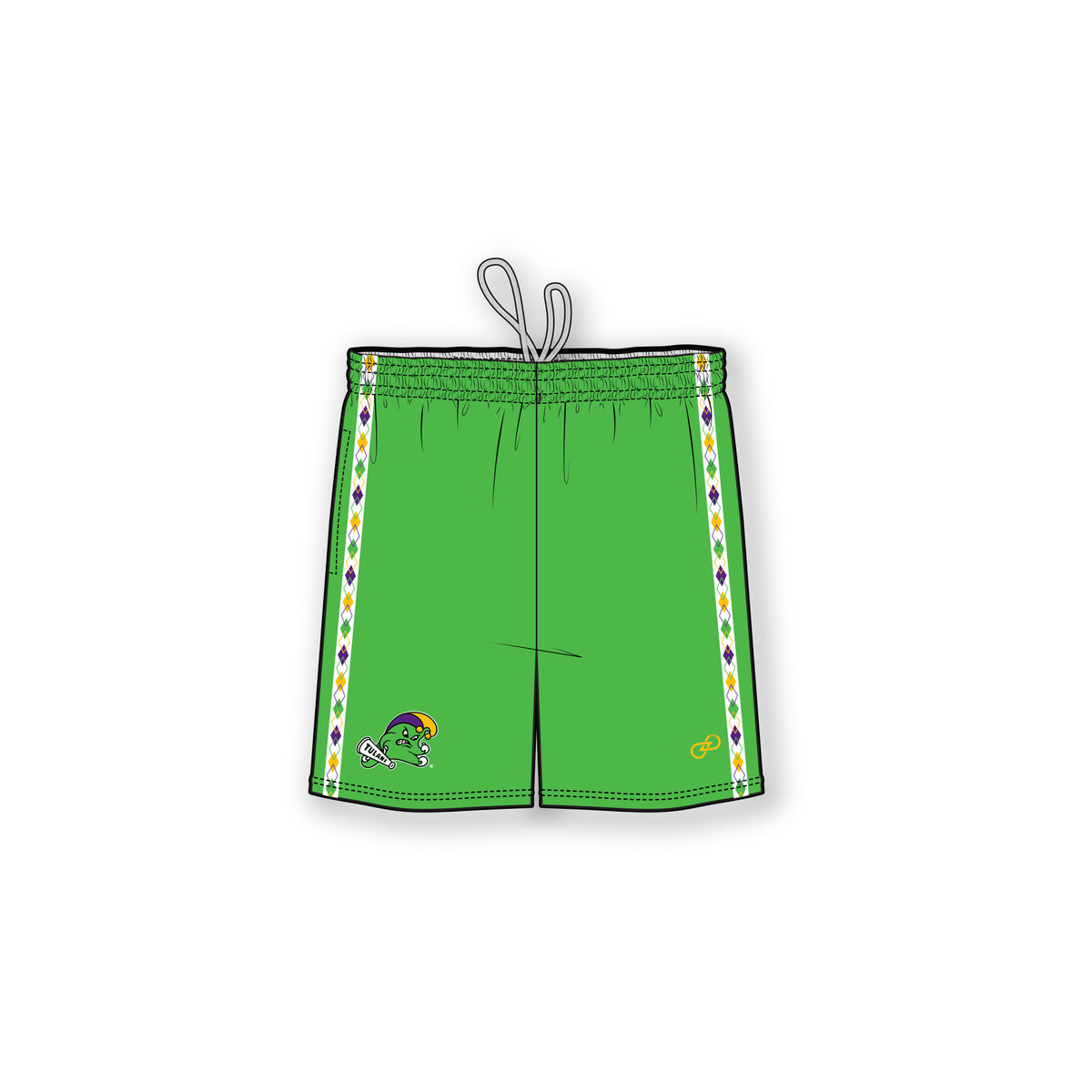 Tulane Mardi Gras Shorts w/ Pockets- Adult & Youth | Offically Licensced