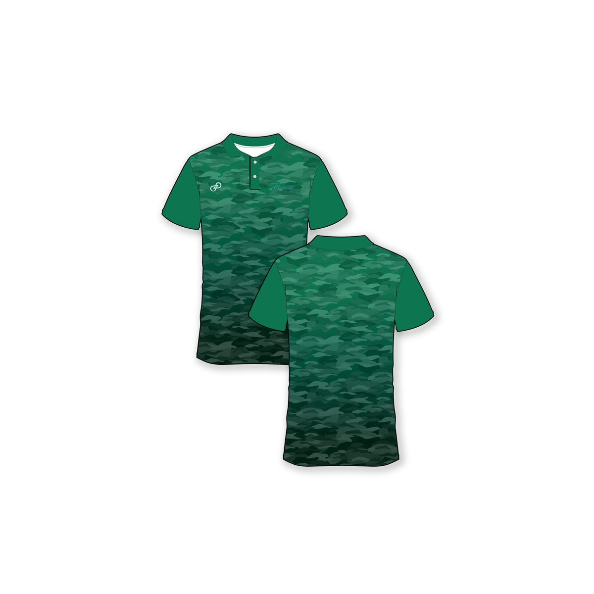 Tulane Camo Polo Green Colorblock Sleeves