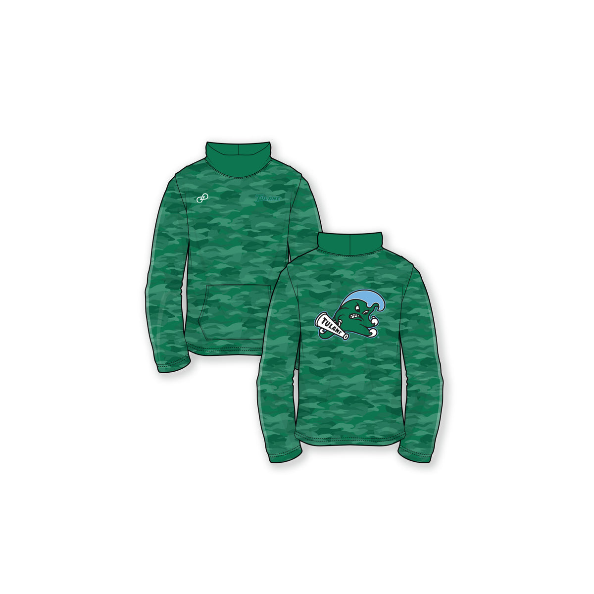 Tulane Camo Cowlneck