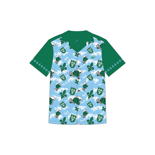 Tulane Green Wave Fleur De Lise Camp Shirt
