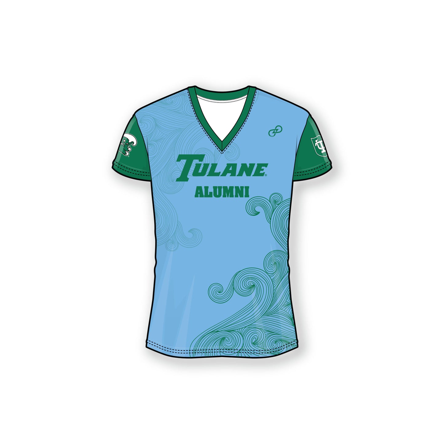 Tulane Class of Year Alumni Wave Blue Women's