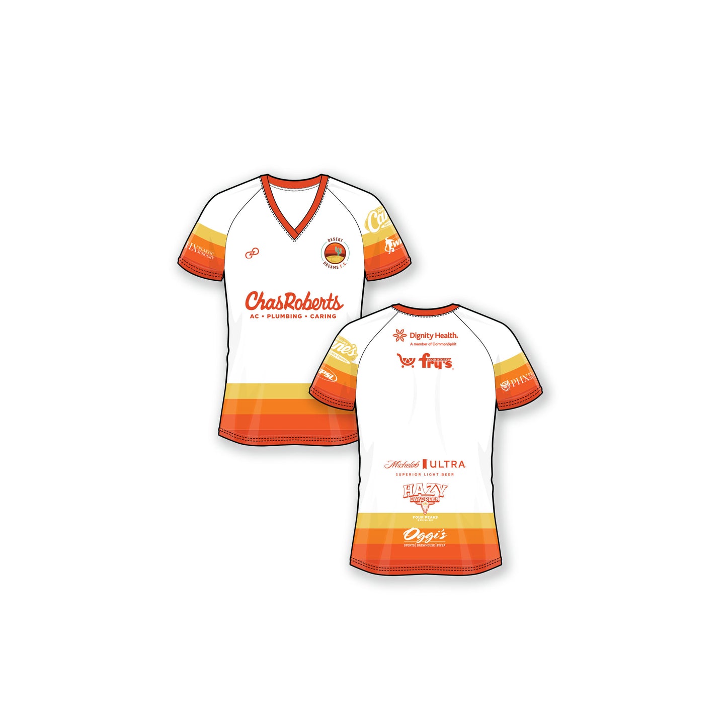 Desert Dreams FC-2026-Replica Jersey -Color Block White