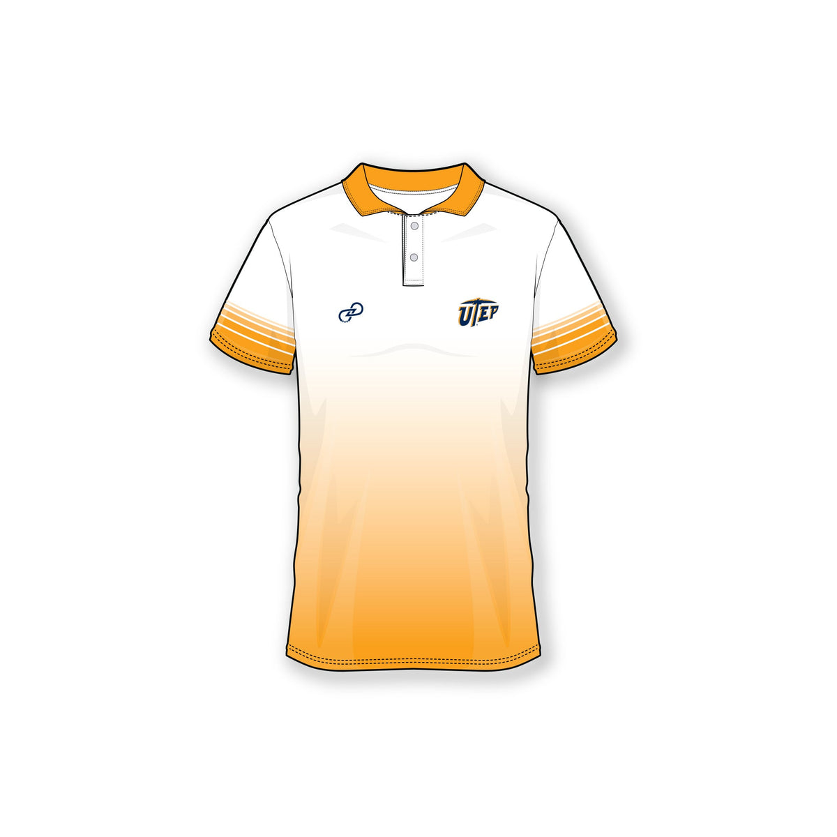 UTEP Orange Gradient Stripe Polo