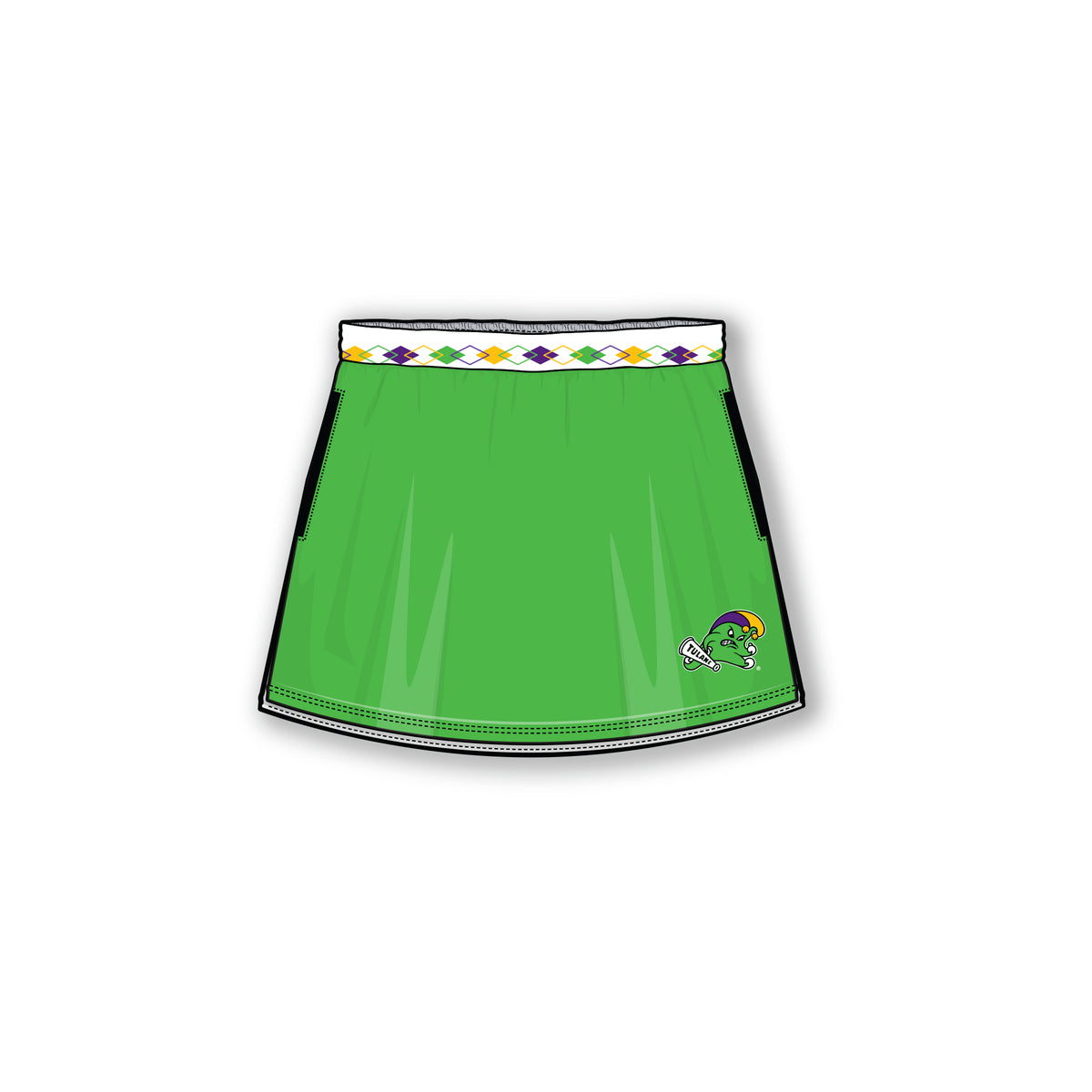 Tulane Mardi Gras Skirt with Pockets | Offically Licensced
