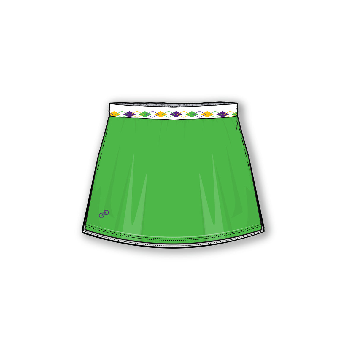 Tulane Mardi Gras Skirt with Pockets | Offically Licensced