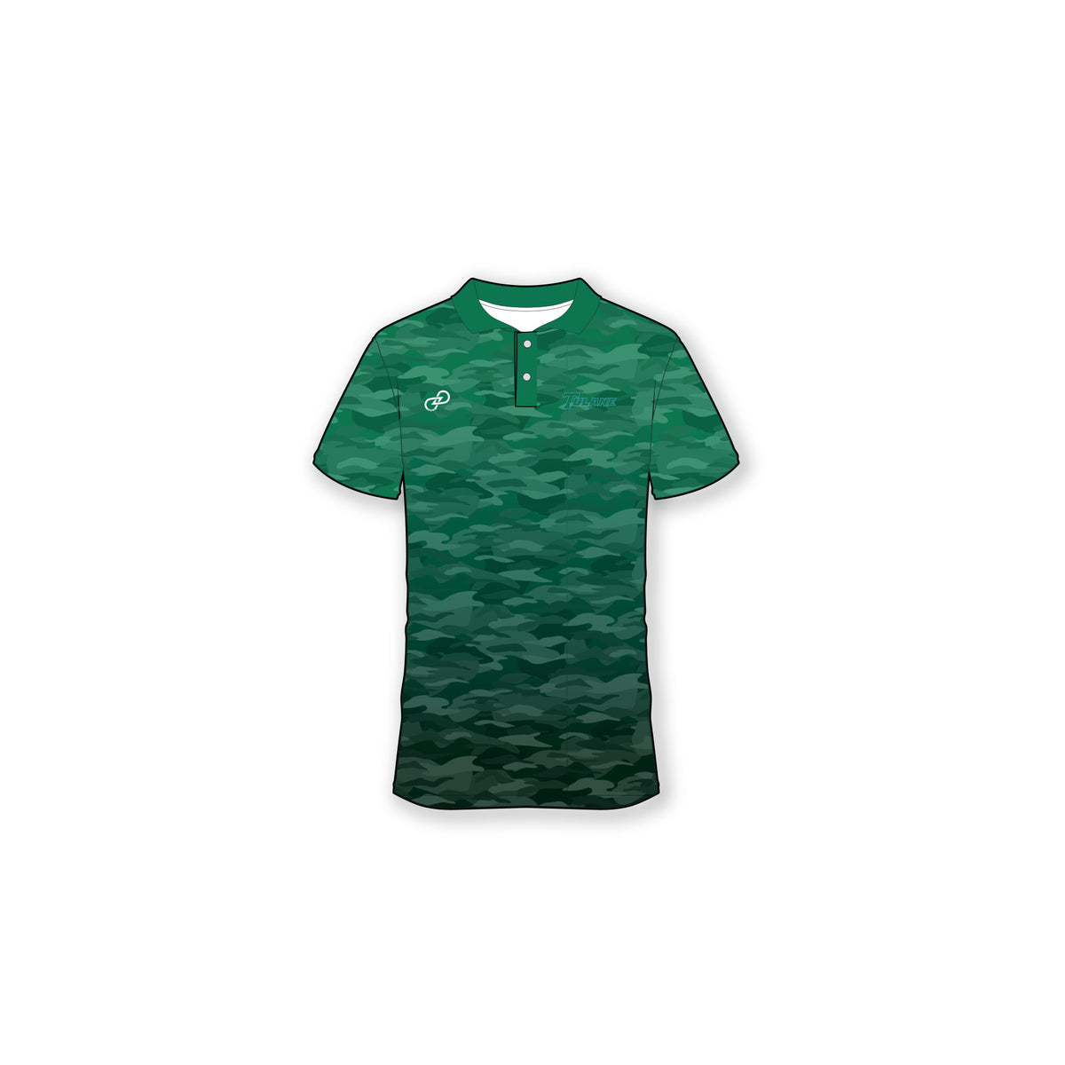 Tulane Camo Polo Green