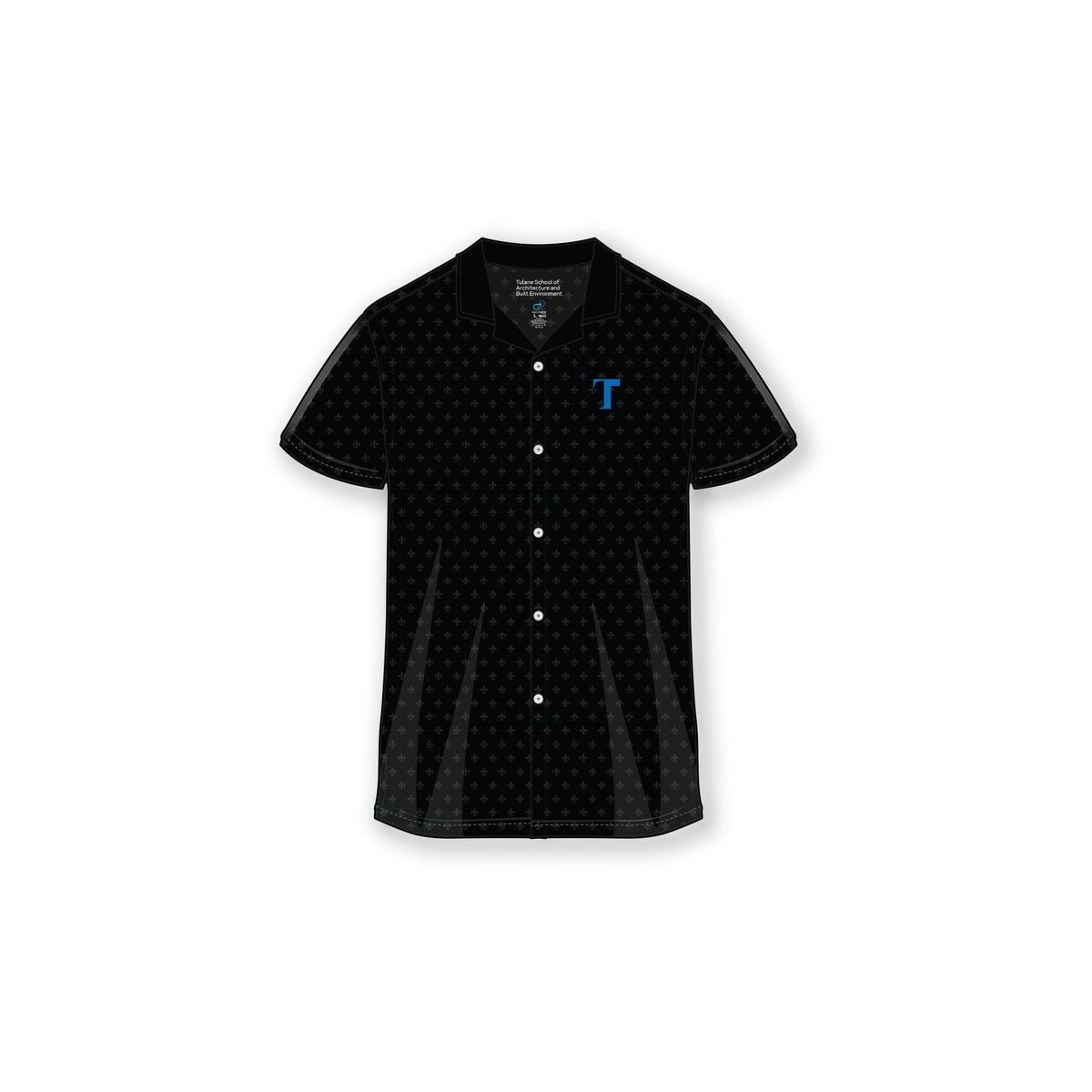 Tulane School of Architecture Mini Fleur de Lis Memorial Hall Camp Shirt | Offically Licensced (Copy)