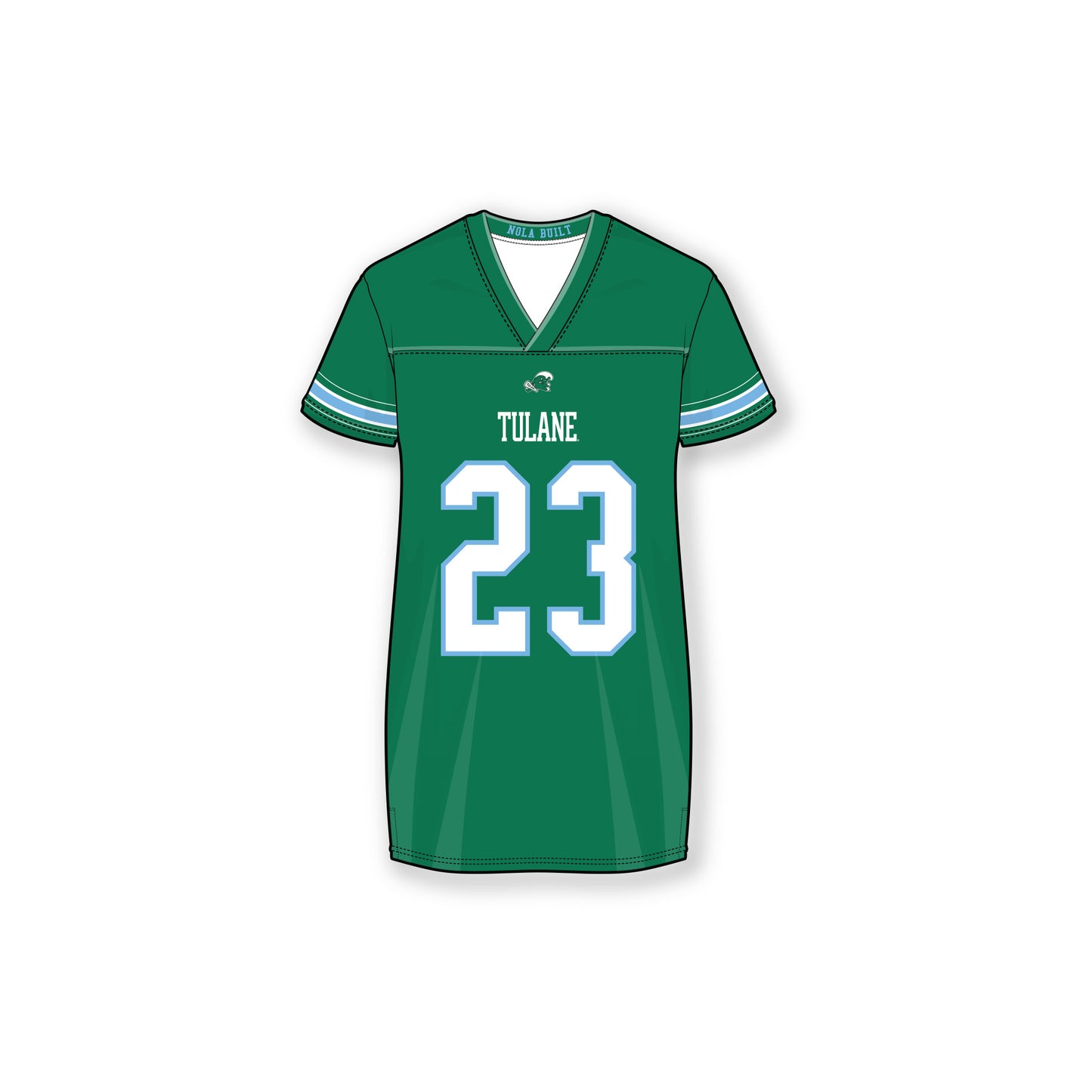 Tulane Roll Wave Replica Green Football Mini Dress