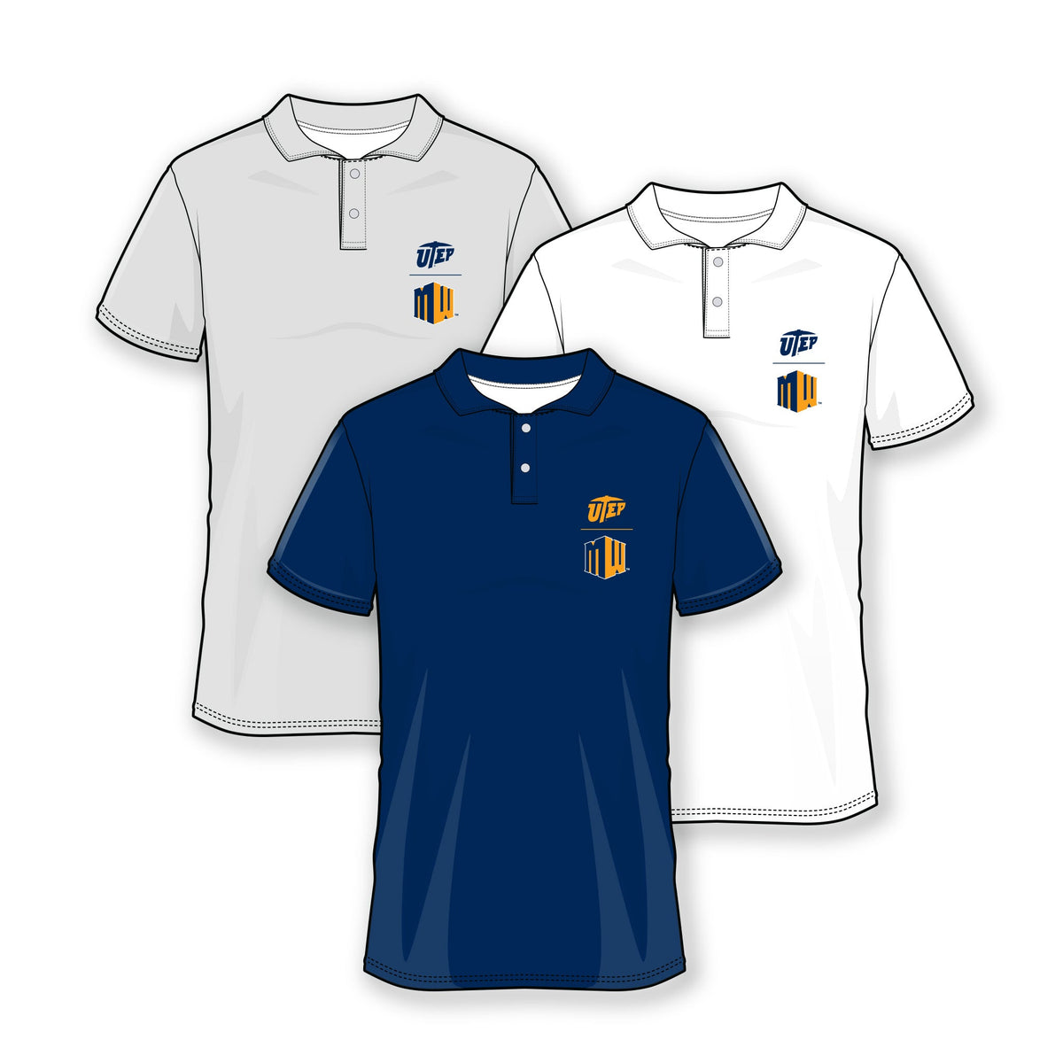 Mountain West UTEP Cotton Logo Polos