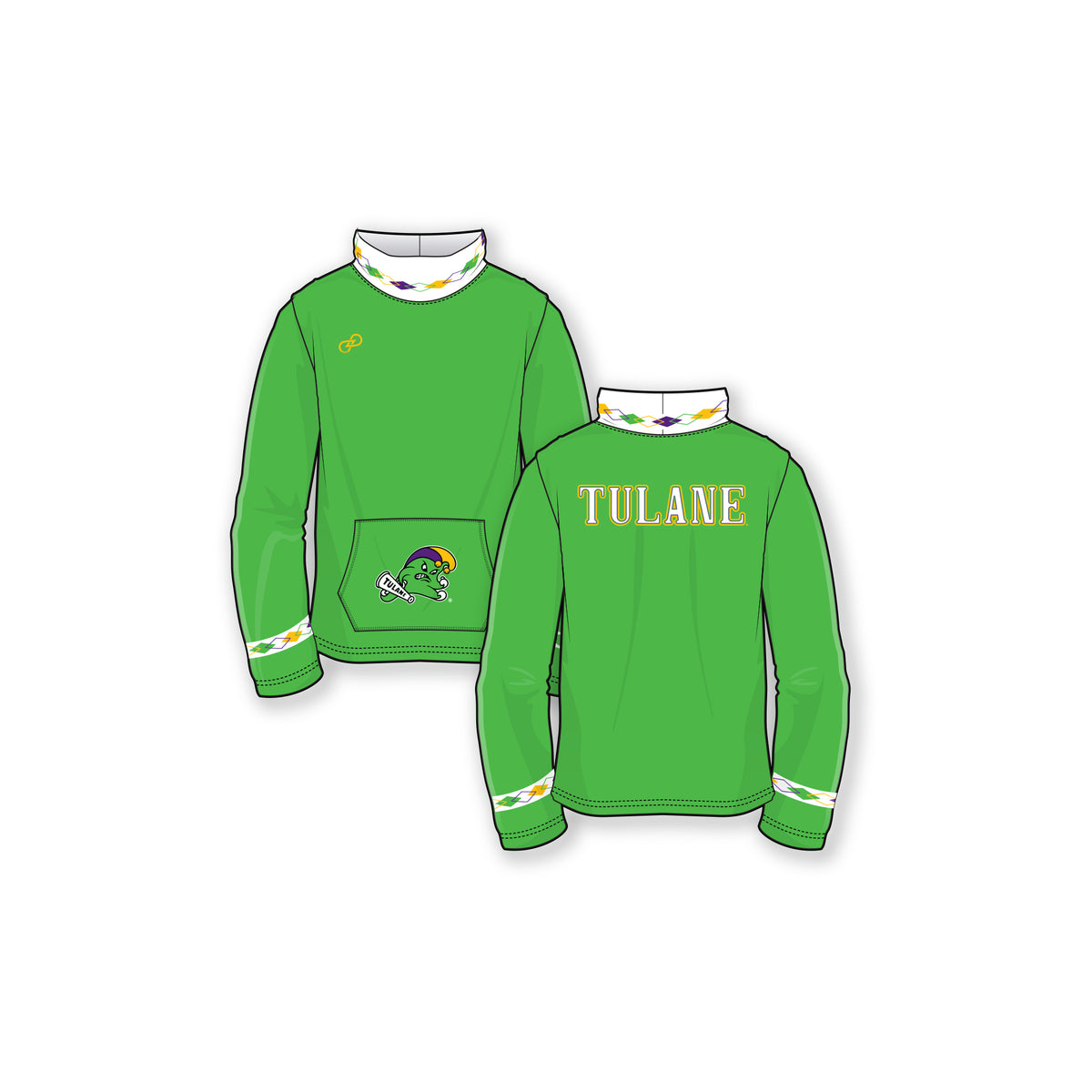 Tulane Mardi Gras 2026 - Cowl Neck